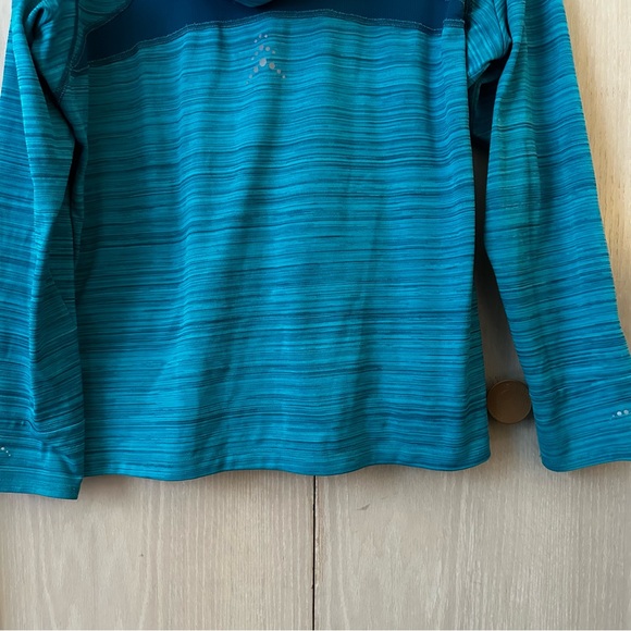 REI Teal Striped Pullover Hoodie - Picture 6 of 9